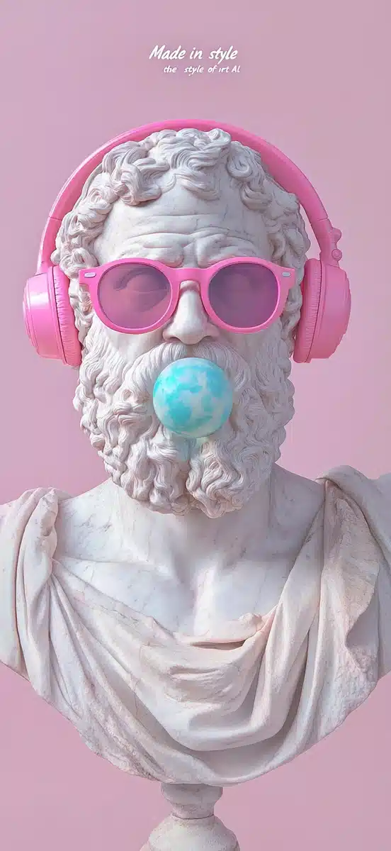 Hyperrealistic Socrates Statue Midjourney提示词