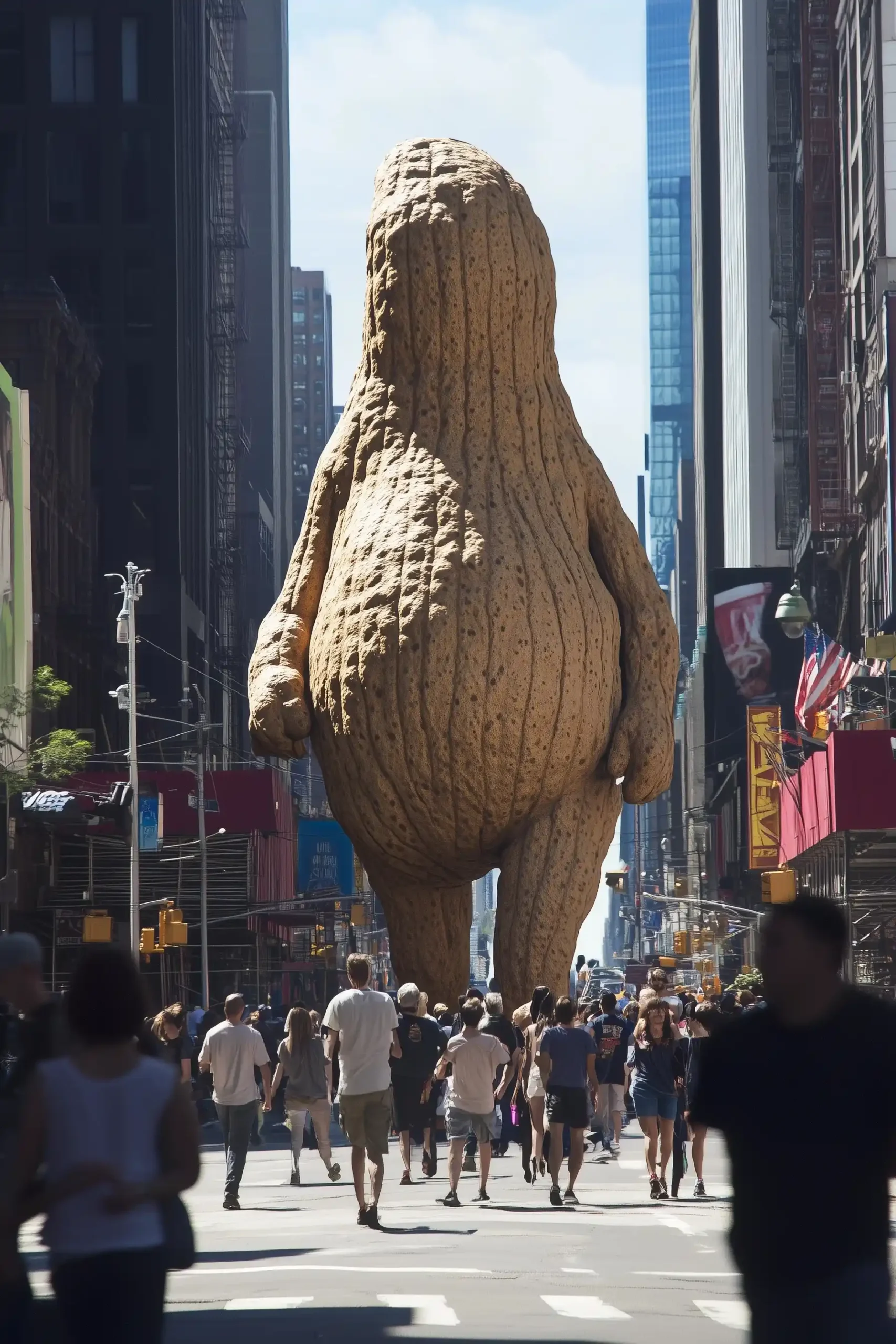 Peanut Monster in NYC Midjourney提示词