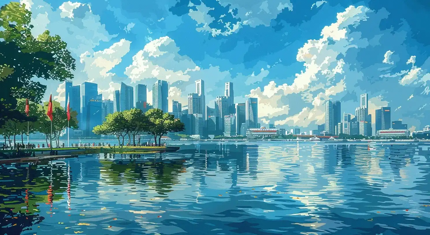 Realism Marina Bay Sands Midjourney提示词
