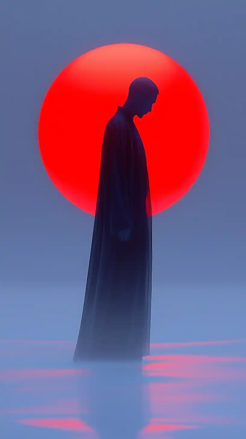 Silhouette Against Sunset Landscape Midjourney 提示词生成效果
