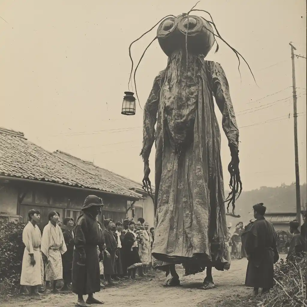 Insectoid Figure in Japan Midjourney提示词