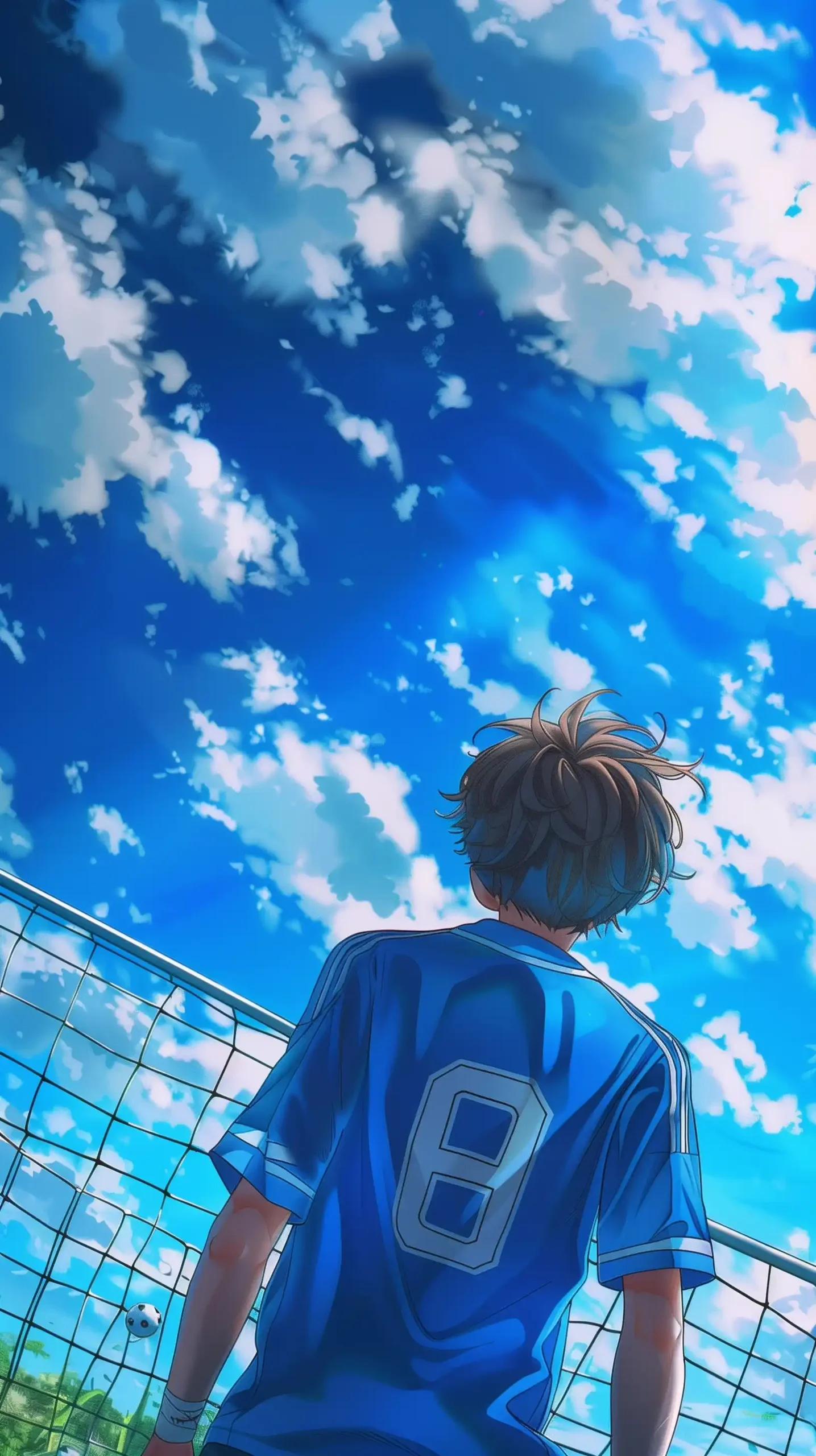 Anime Soccer Net View Midjourney提示词