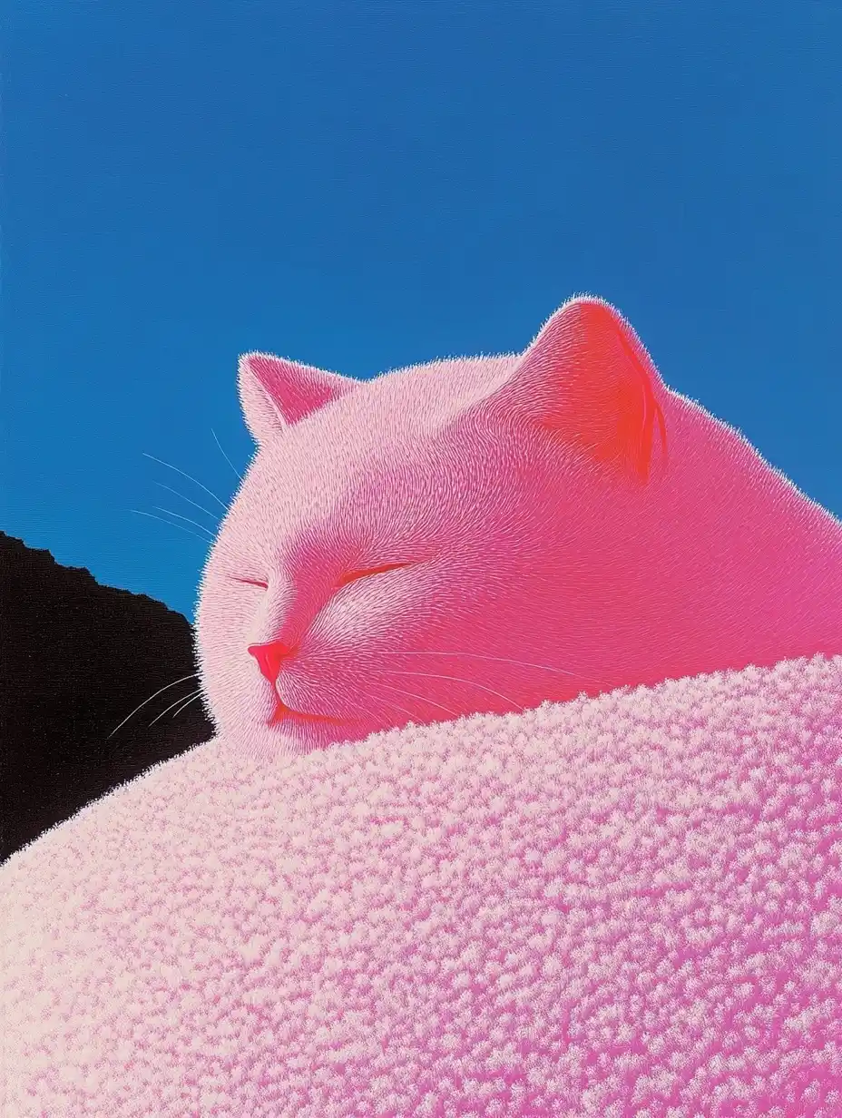 Red Cat in Space Midjourney提示词
