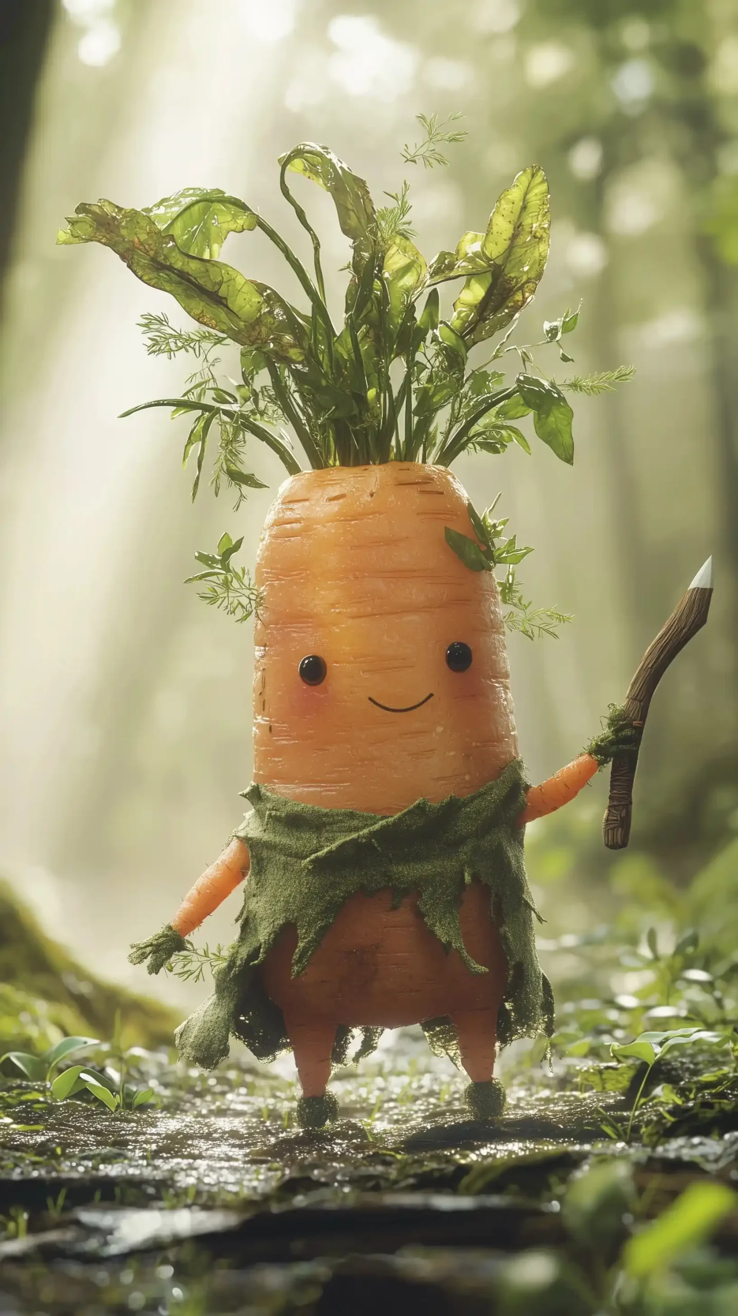 Mischievous Carrot Adventurer Illustration Midjourney提示词