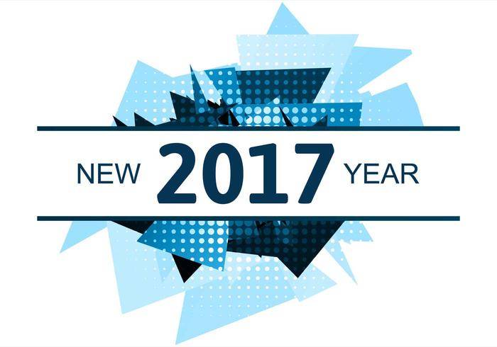 免费矢量新年2017年背景