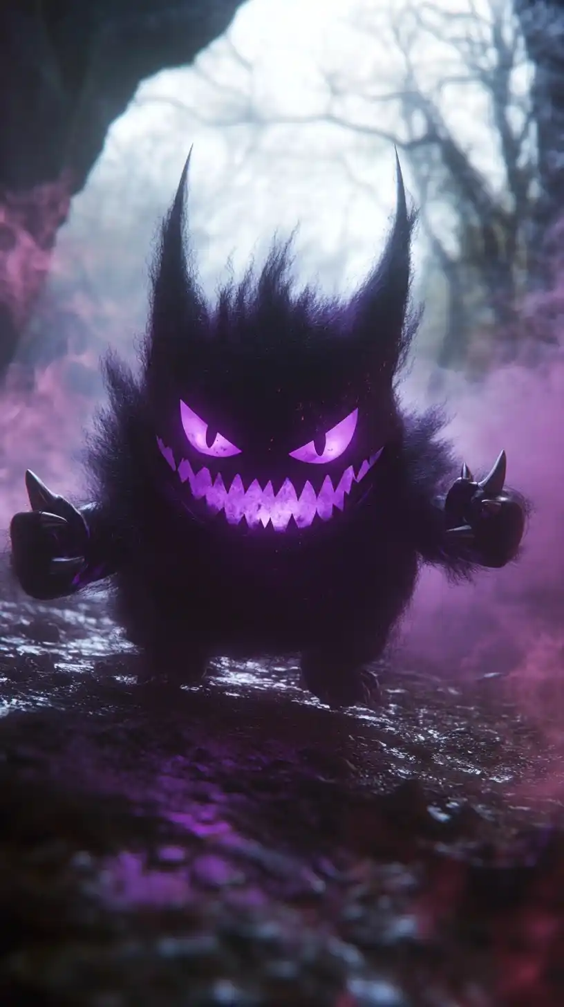 3D Gengar in Mist Midjourney提示词