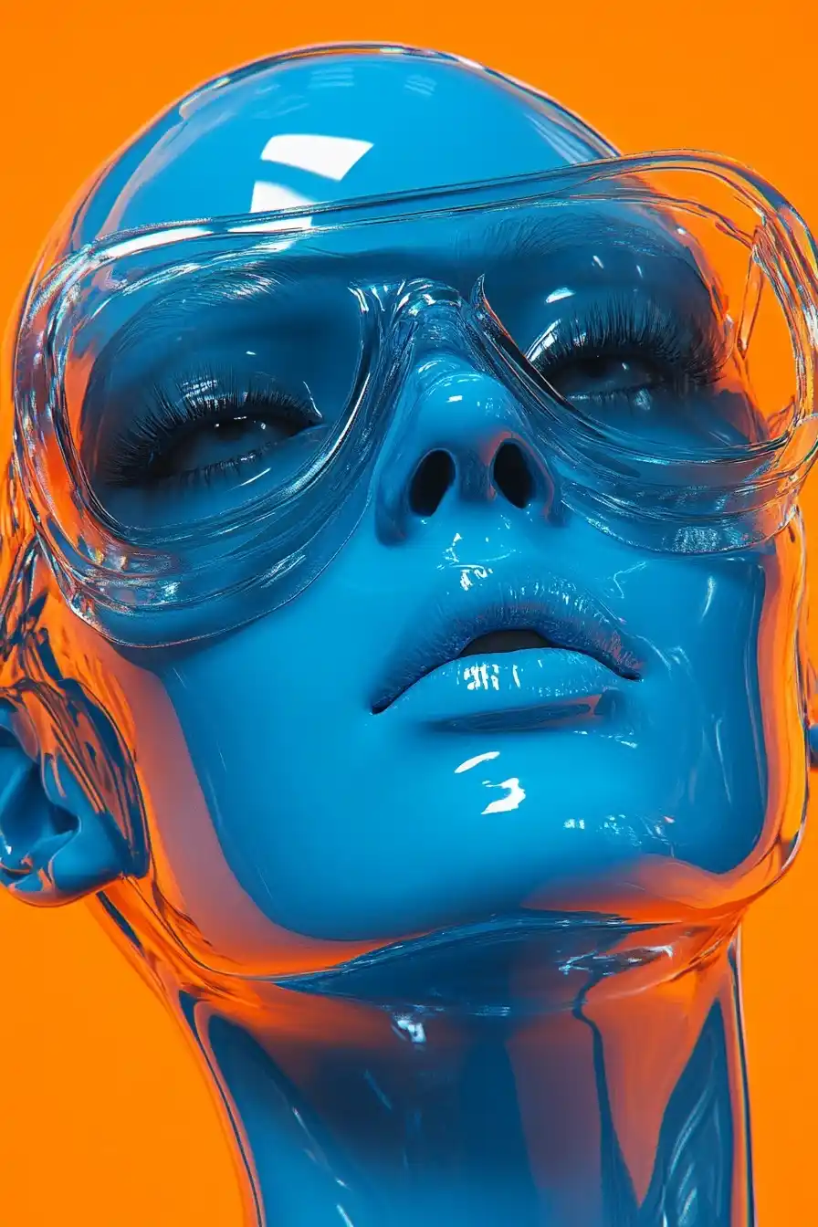 Futuristic VR Figure Portrait Midjourney提示词