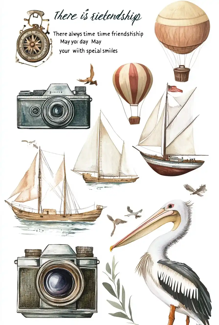 Birthday Sticker Sheet Design Midjourney提示词