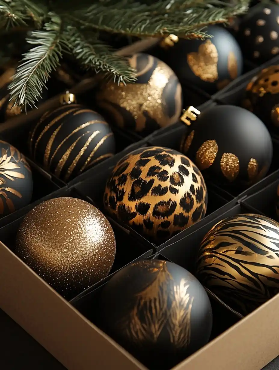 Ornate Glass Ornaments Set Midjourney提示词