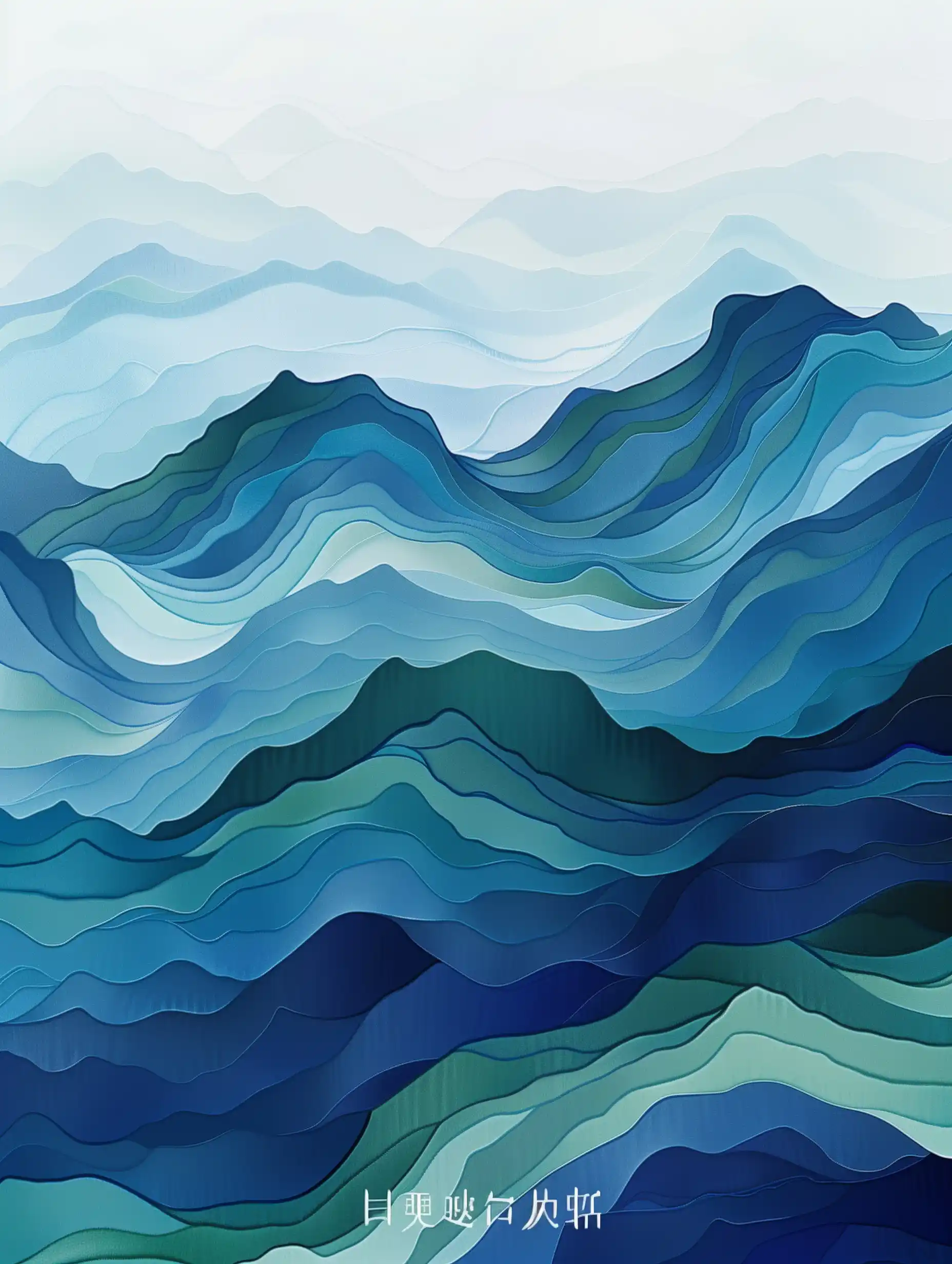 Abstract Mountain Peaks Midjourney提示词