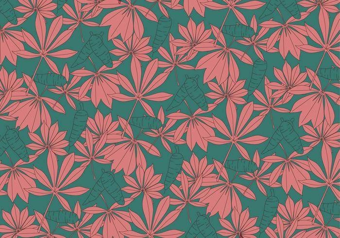 木薯植物叶子矢量