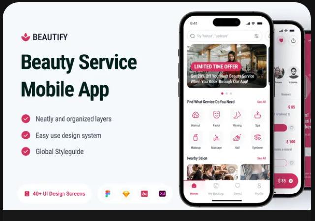 Beautify - Beautify Service Mobile App UI KIT