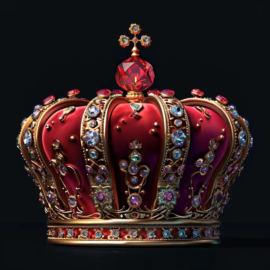 Jeweled Crown in Unreal Engine Style Midjourney提示词