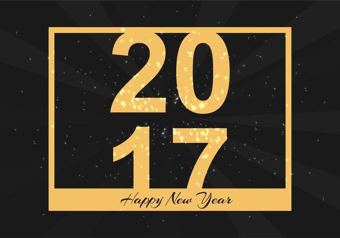 免费矢量新年2017年背景