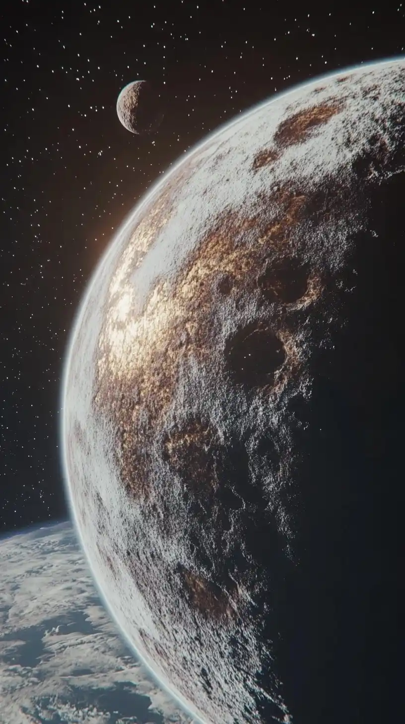 Detailed Planet with Moons Midjourney提示词