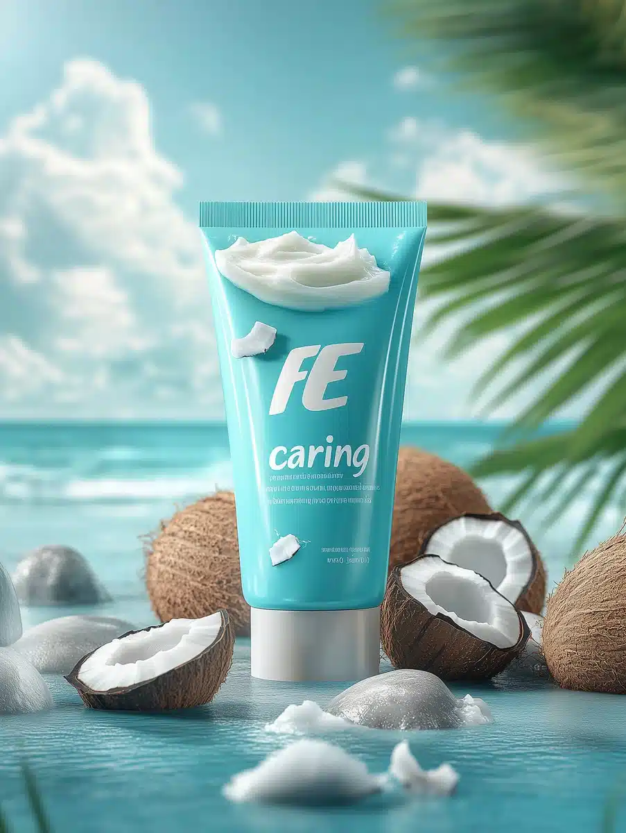 Hyper-Realistic Cream Advertisement Midjourney提示词
