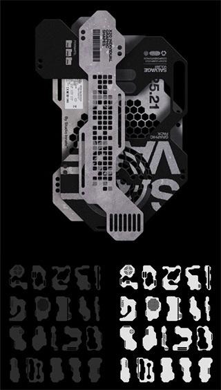 20款潮流机械科技赛博图形AI+PNG格式20210423