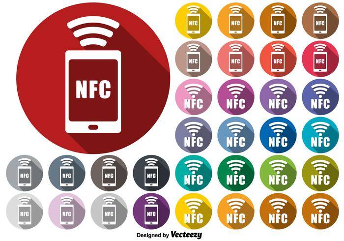 矢量NFC连接符号按钮设置