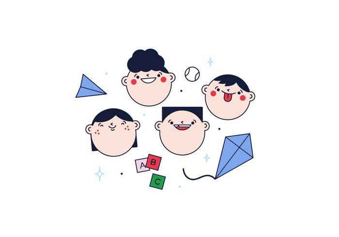 免费的孩子矢量