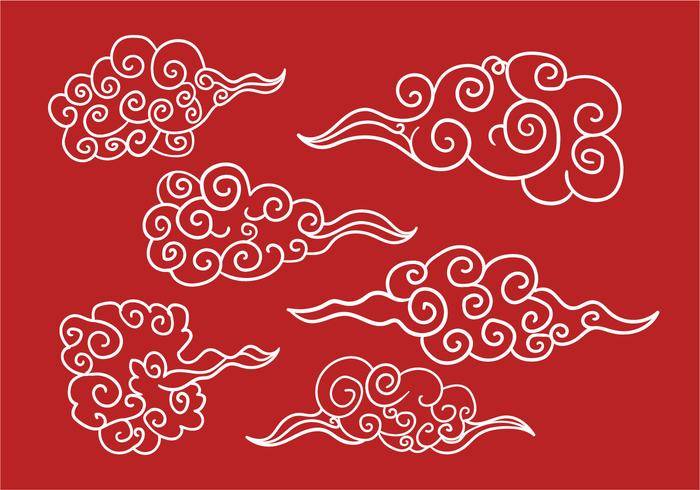 中国云彩矢量