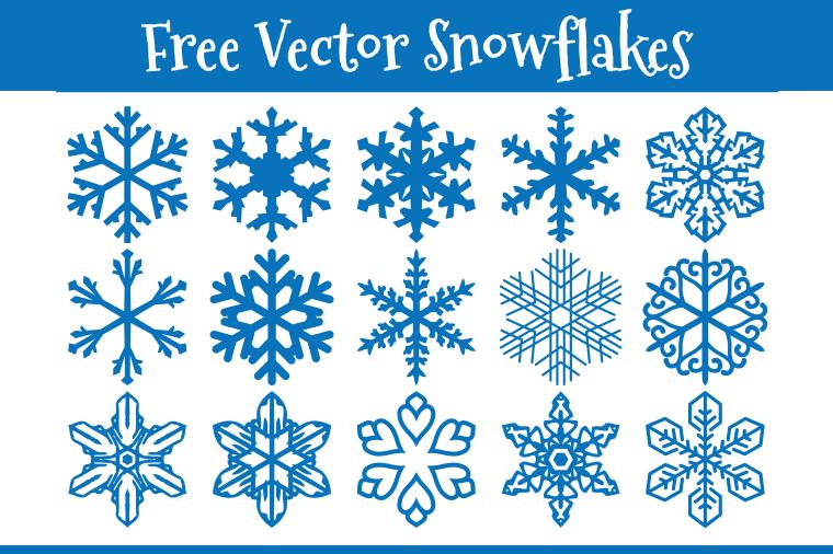 Free Vector Snowflakes Set（雪花）