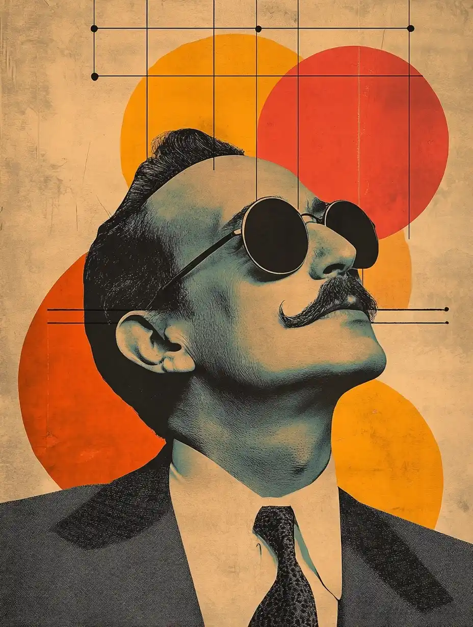 Bauhaus Surrealism Lecture Poster Midjourney提示词