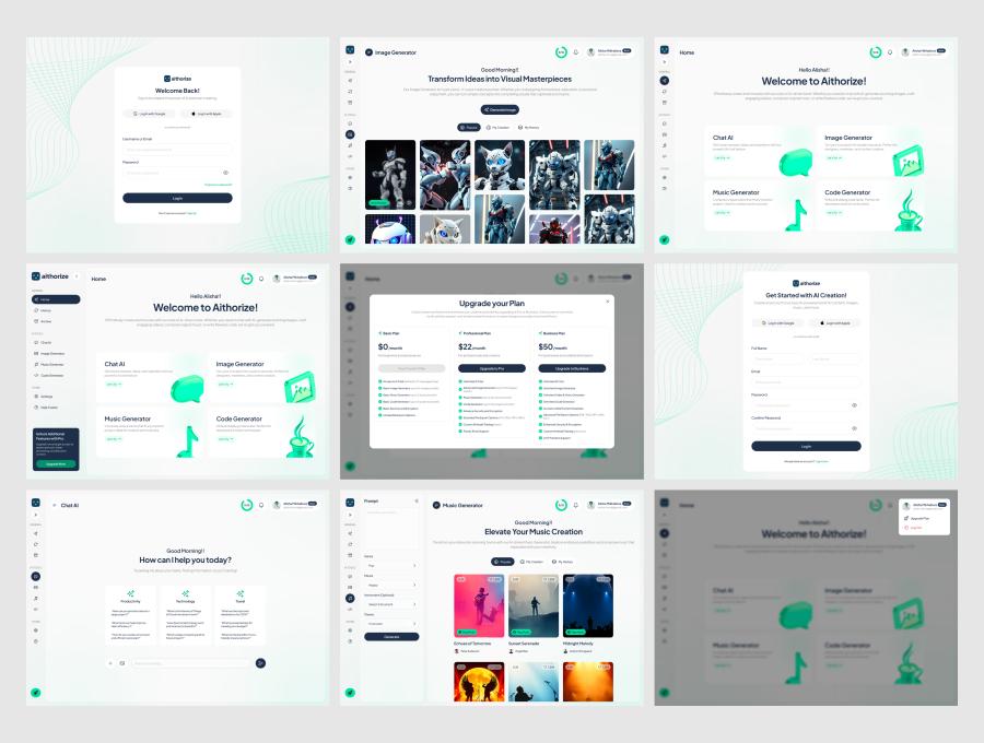 Aithorize - AI Assistant Web App UI KIT AI助理Web应用UI工具包