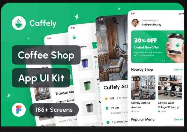 Caffely - Coffee Shop App UI Kit