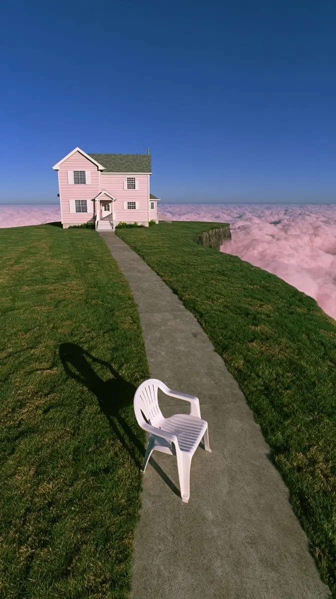 Surreal 3D Chair Landscape Midjourney提示词