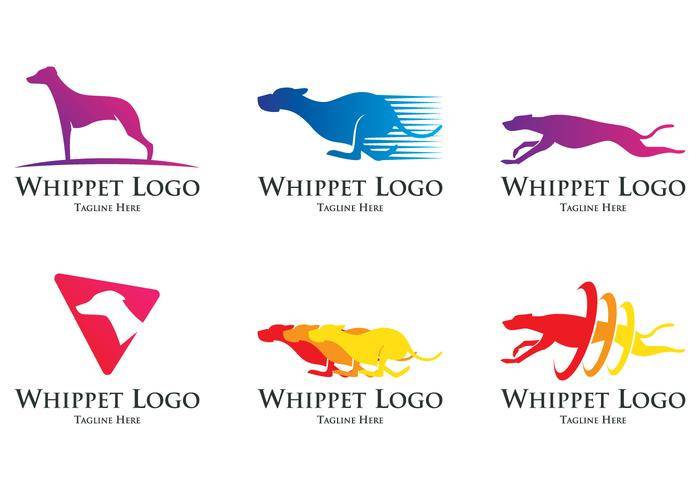 Whippet狗徽标