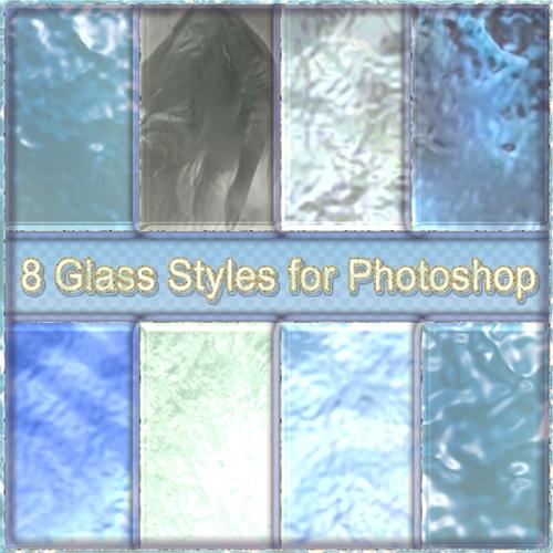 蓝色毛玻璃类&nbsp;Photoshop&nbsp;样式