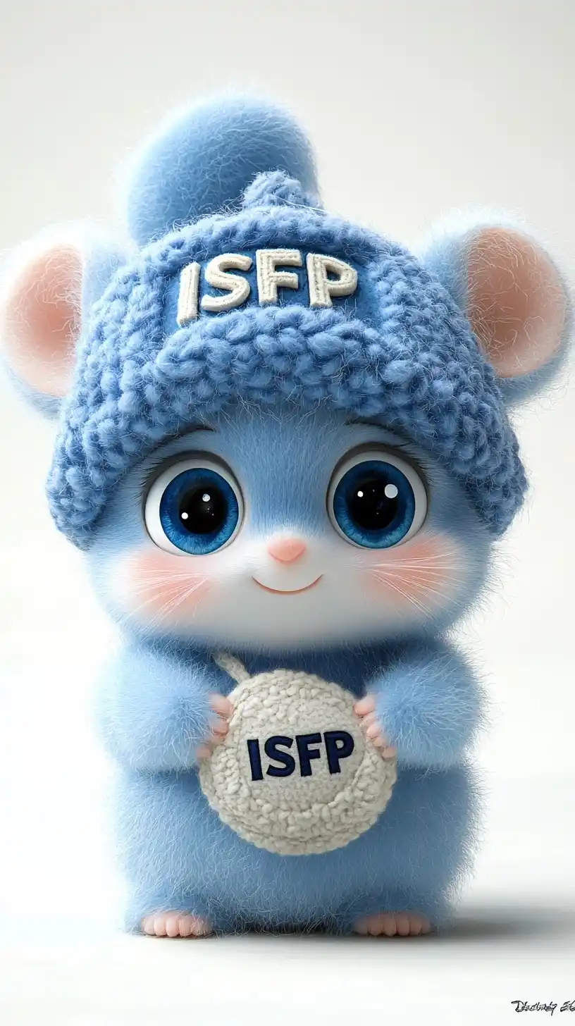 Felted Baby Mouse Portrait Midjourney提示词
