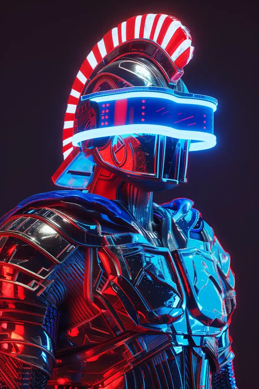 Retro Raypunk Hero Costume Midjourney 提示词生成效果