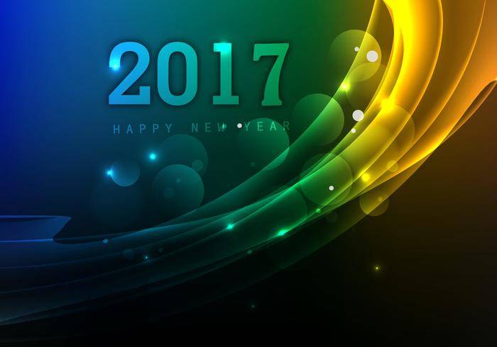 设计精美的新年快乐2017年