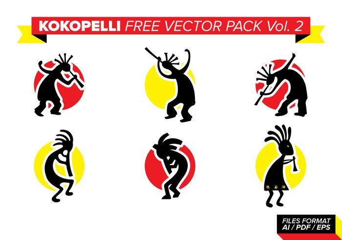 Kokopelli免费矢量包卷。 2
