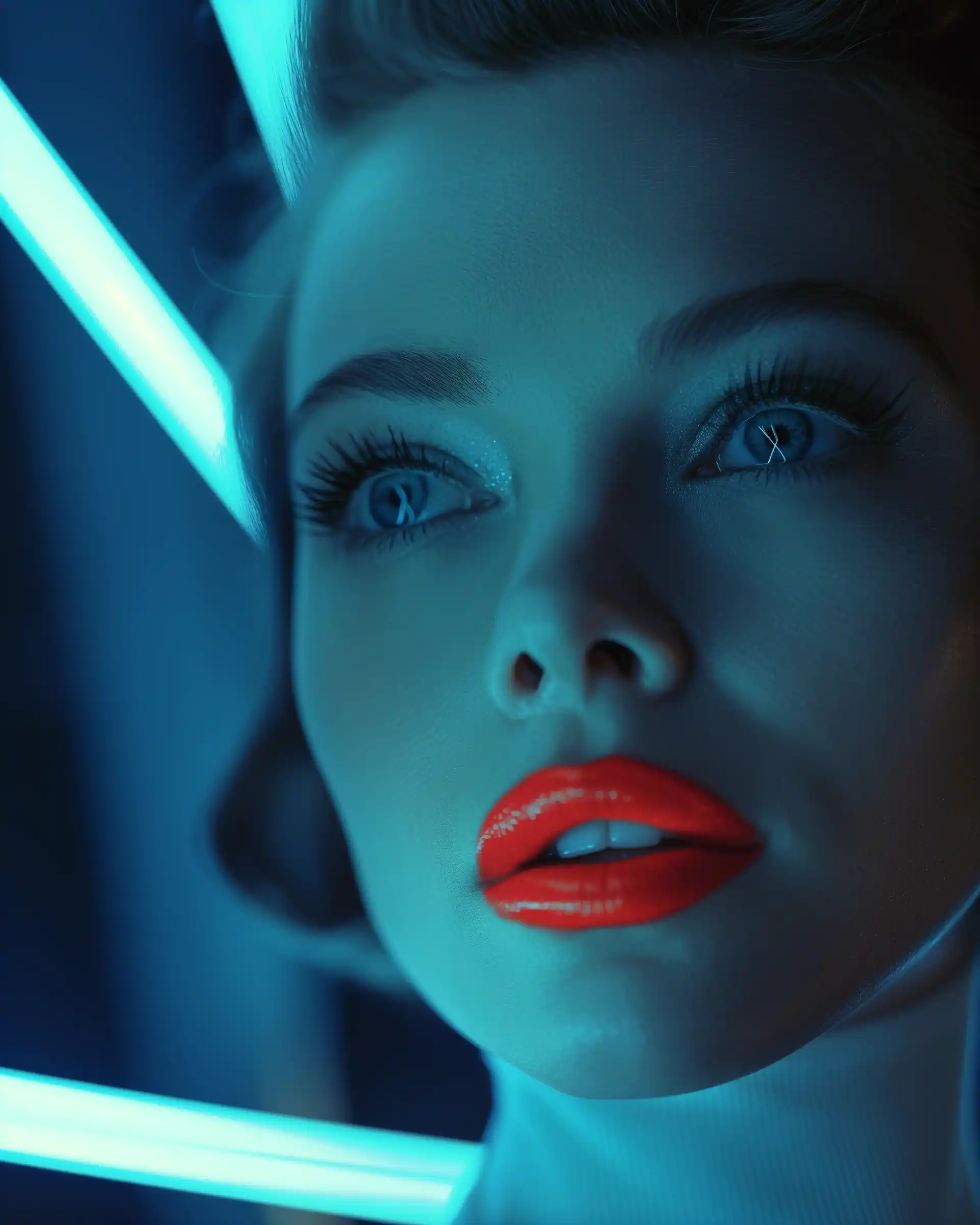 Cinematic Femme Fatale Portrait Midjourney 提示词生成效果