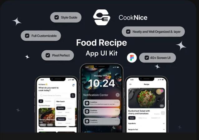 Food Recipe - CookNice Mobile App iOS UI Kit