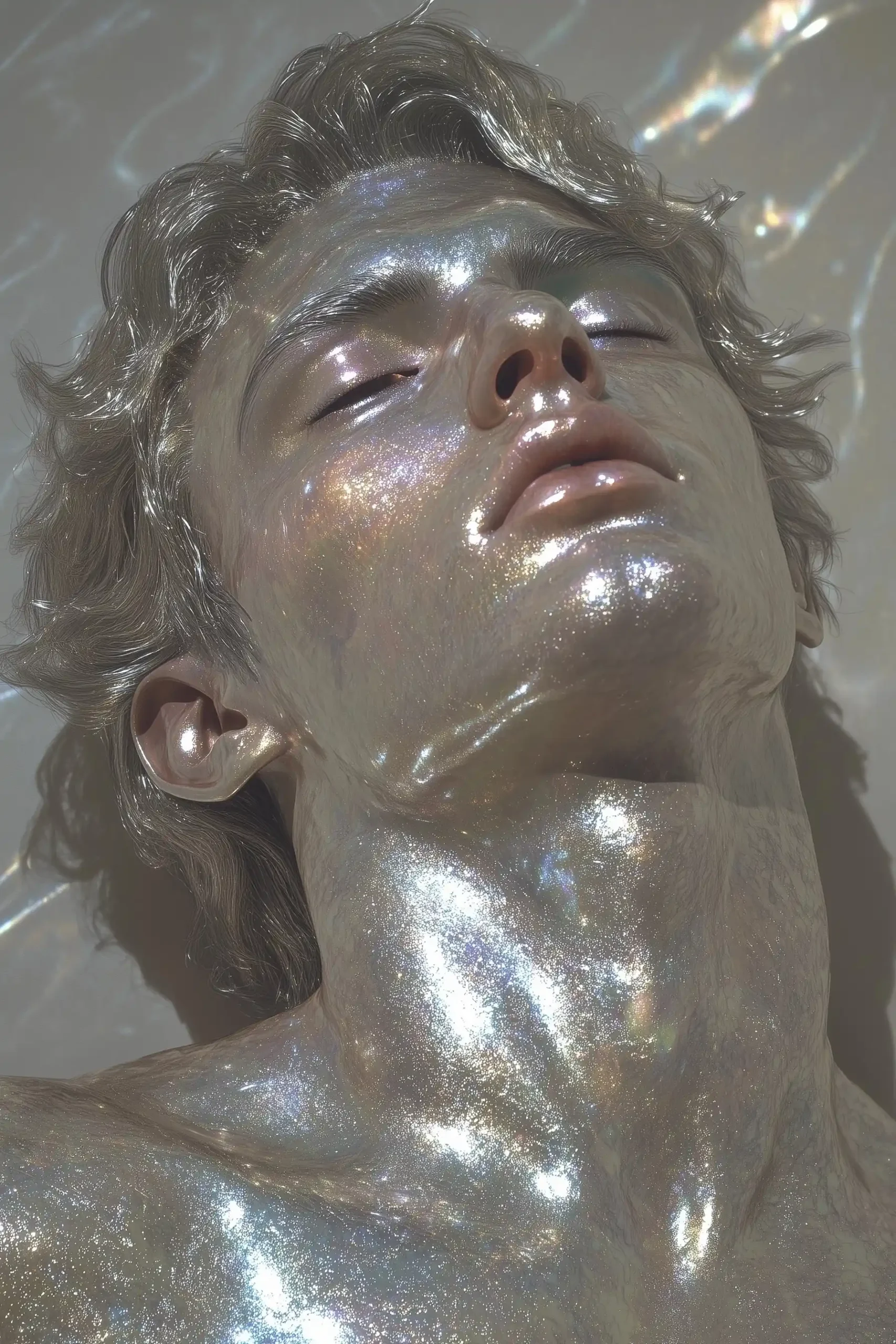 Cyberpunk Rainbow Portrait Midjourney提示词