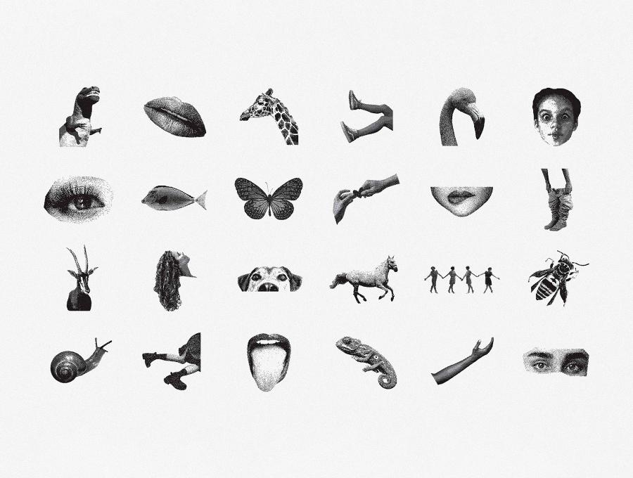 144 Dithering Bitmap Vector Shapes