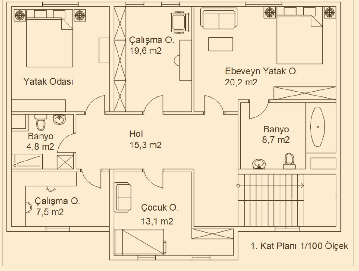 Detailed Residential Floor Plan - Apartment Layout Nano Banana提示词