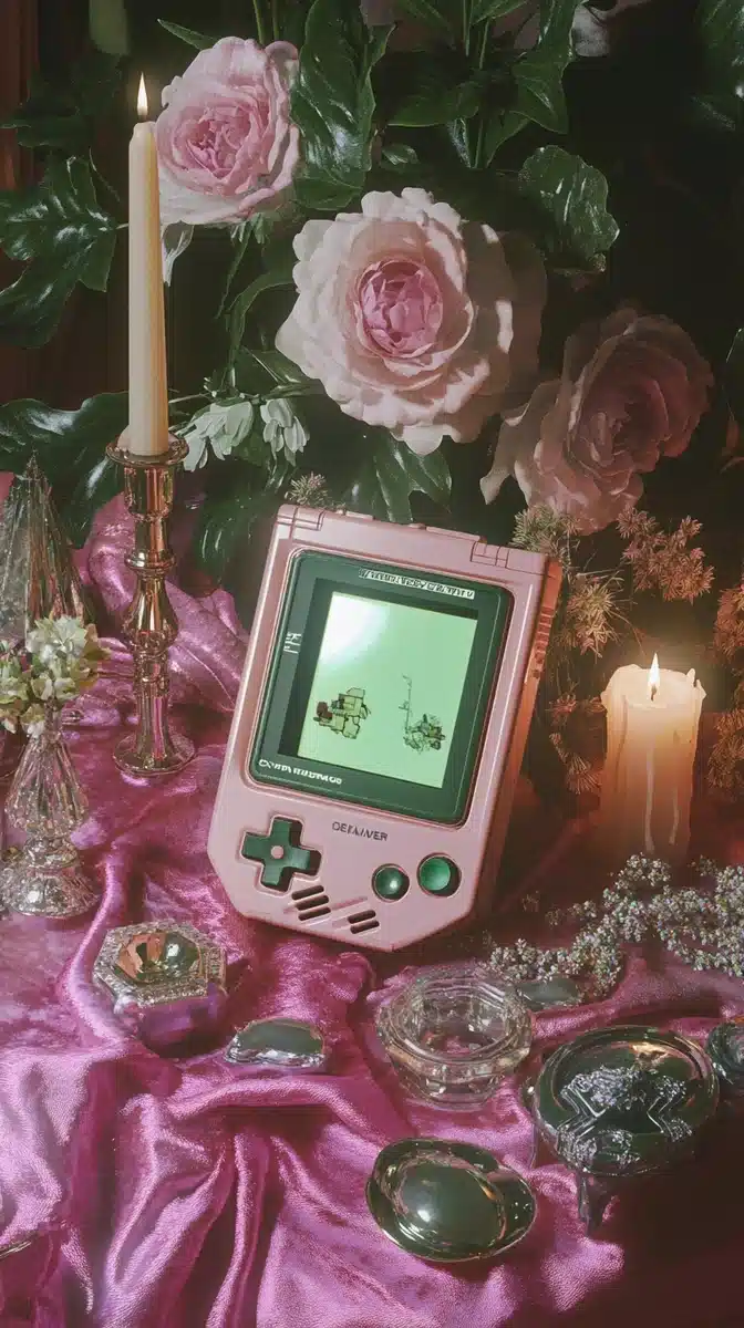 Vintage Gameboy on Silk Midjourney提示词