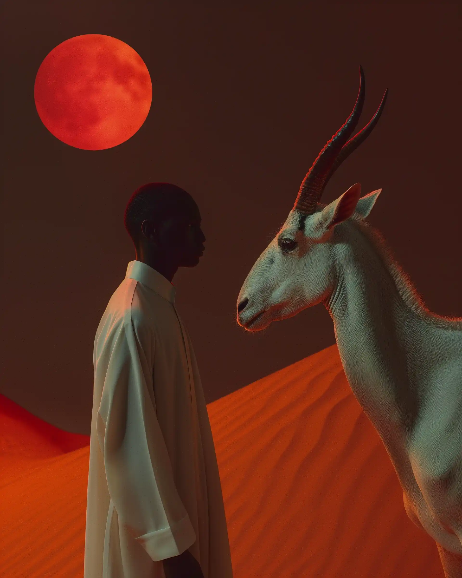 Arabian Oryx in Hyper-Realism Midjourney提示词