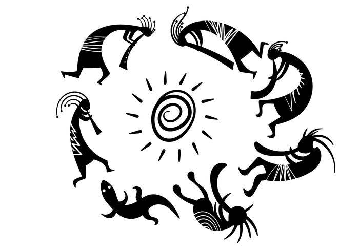 免费的Kokopelli符号矢量