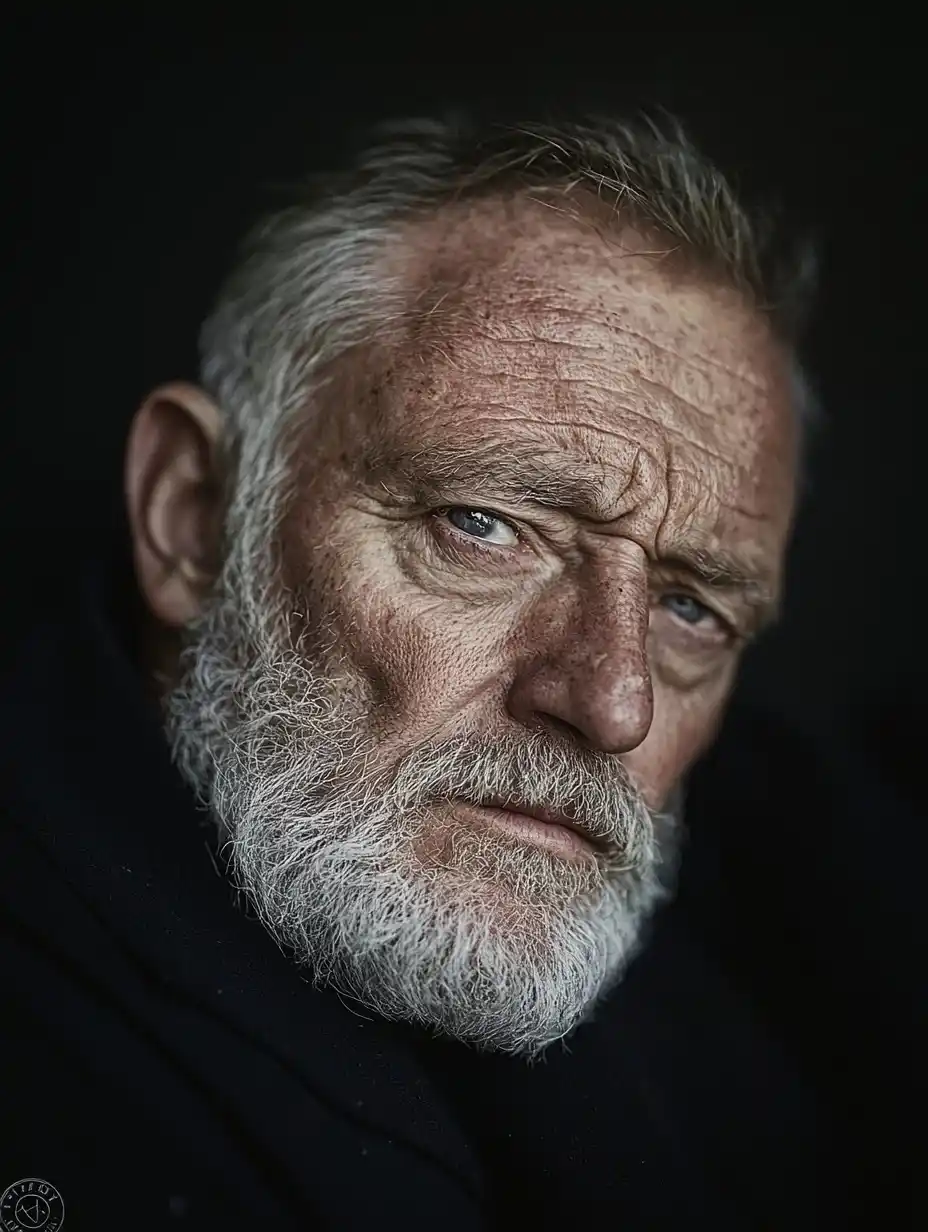 Ethereal Portrait of Old Man Midjourney 提示词生成效果