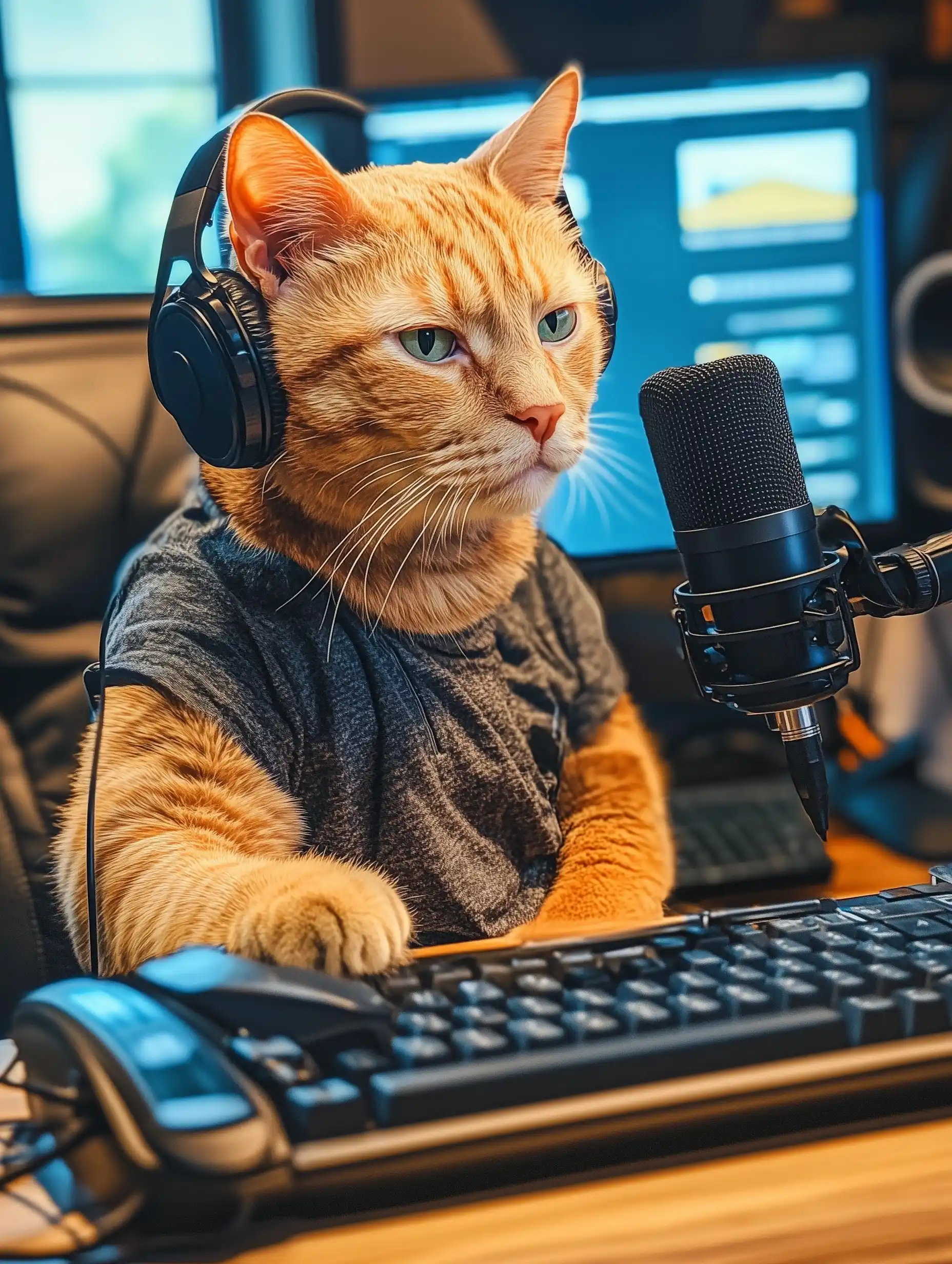 Joe Rogan Cat Hybrid Midjourney提示词