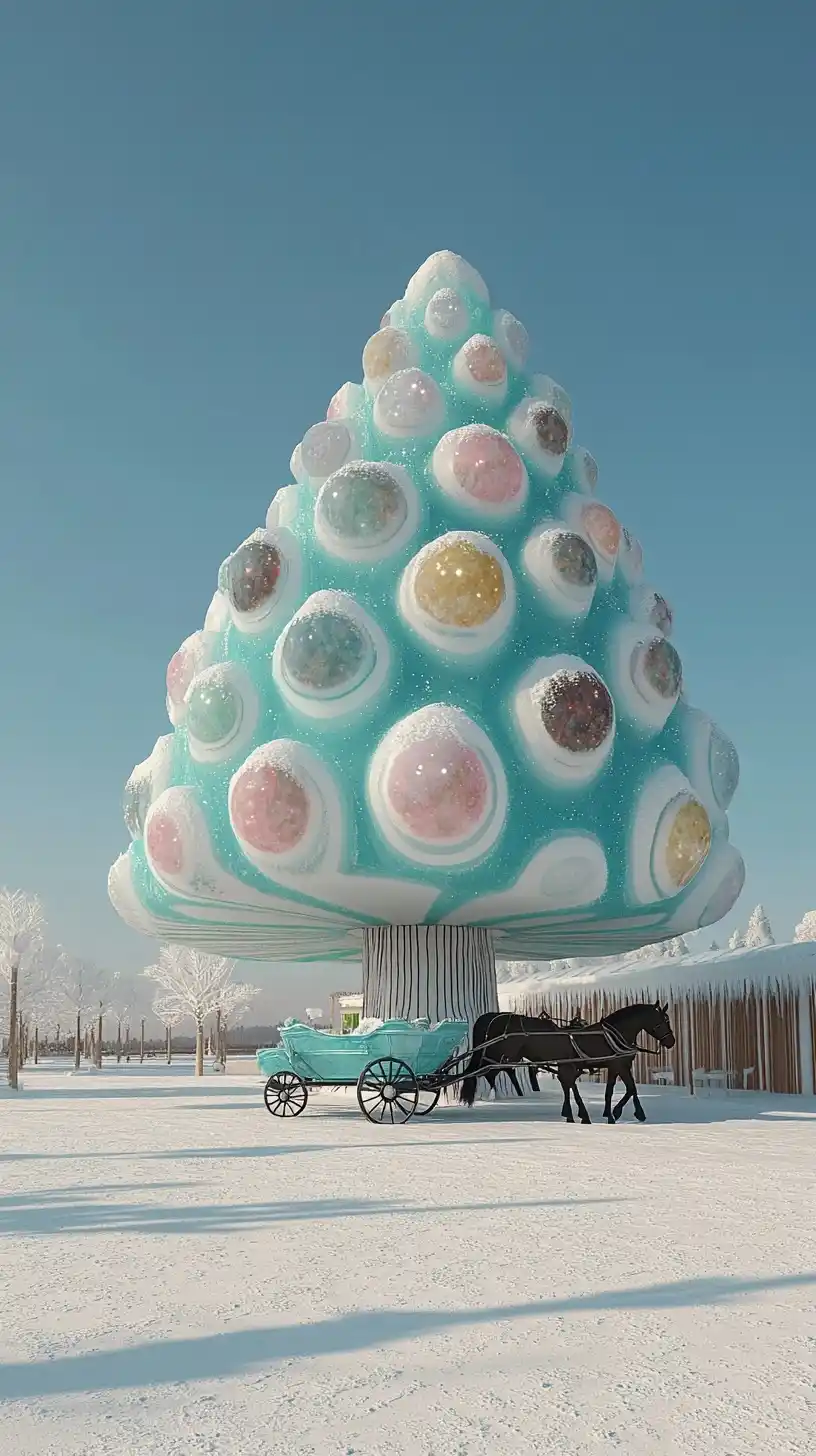 Frosted Geode House Scene Midjourney 提示词生成效果