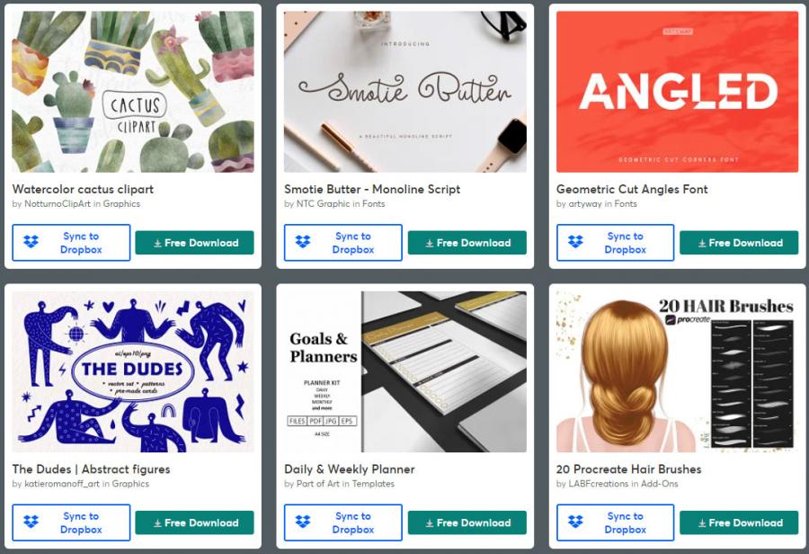 （2021年7月7日）CreativeMarket网站本周免费资源打包