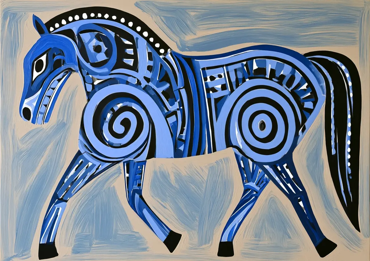 De Kooning Style Creature Midjourney提示词