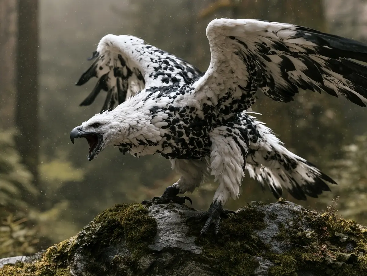 Hyperrealistic Eagle Alien Creature Midjourney提示词