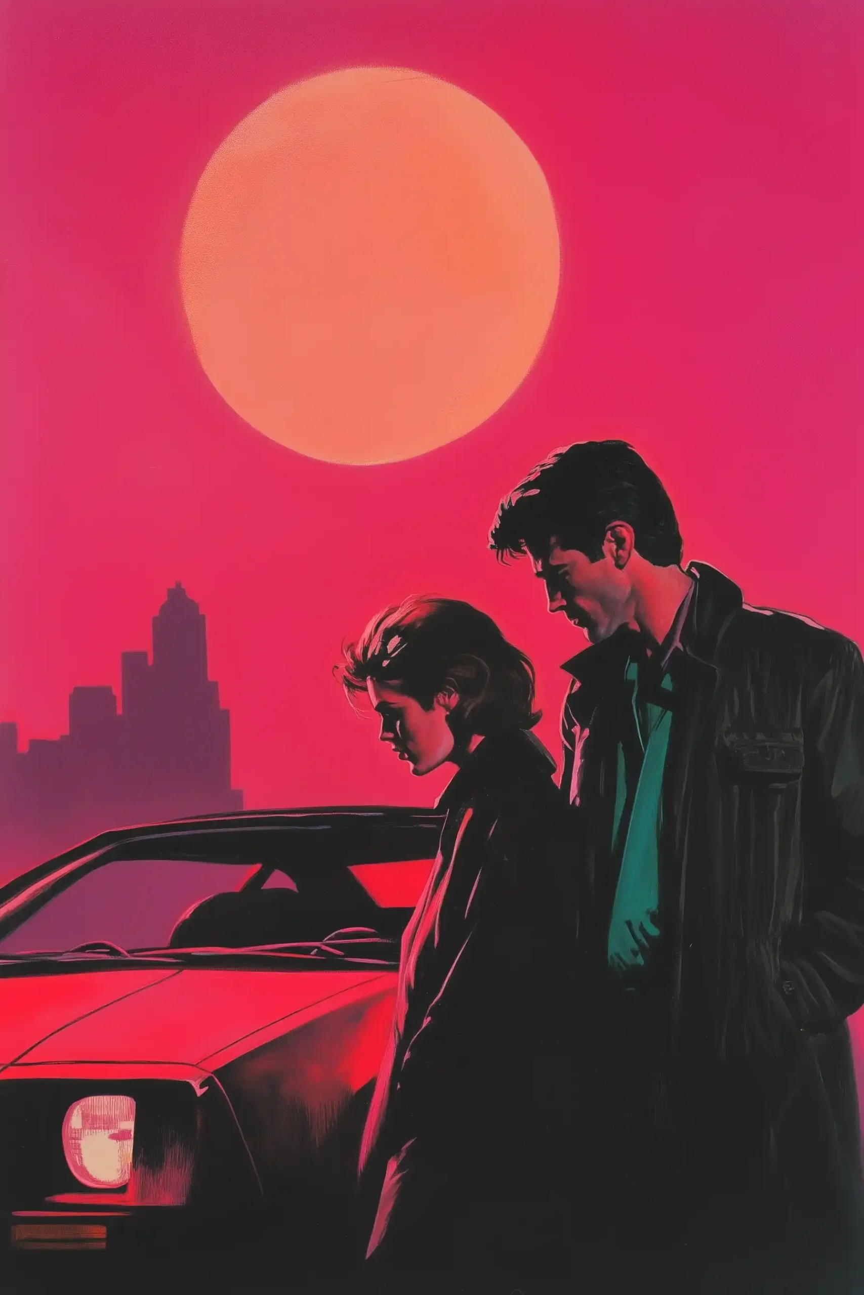 1990s Pulp Love Cityscape Midjourney提示词